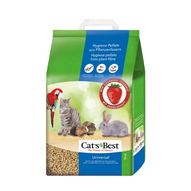 Cát Mèo & Thú Nhỏ Dạng Gỗ Cat's Best Universal Strawberry Hương Dâu 5.5kg (10L)