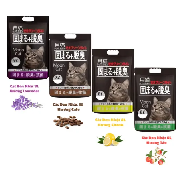 Cát Mèo Đất Sét Moon Cat Vón Cục Khử Mùi Tốt (8L)